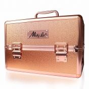 КОЗМЕТИЧЕН КУФАР М - РЕЛЕФ РОЗОВО ЗЛАТО 30x20x20