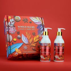 WINTER BLEND КОЛЕДЕН КОМПЛЕКТ ЗА РЪЦЕ - ХИДРАТИРАЩ КРЕМ ЗА РЪЦЕ + ТЕЧЕН САПУН 2х230мл