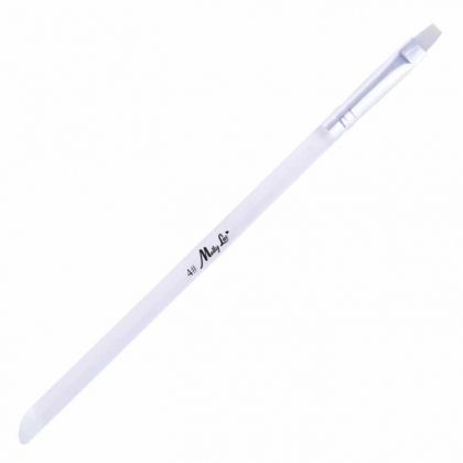 ЧЕТКА ЗА ГЕЛ # 4 КВАДРАТ - БЯЛ КОСЪМ