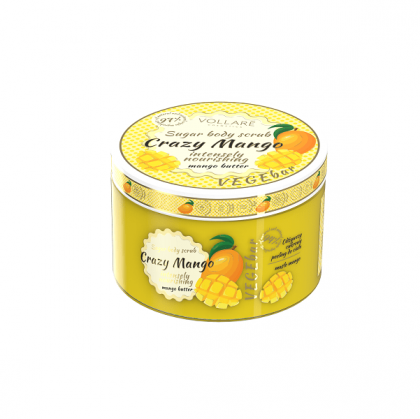 VOLLARE VEGEBAR CRAZY MANGO SUGAR BODY SCRUB - ИНТЕНЗИВНО ПОДХРАНВАЩ ЗАХАРЕН СКРАБЗА ТЯЛО 200мл