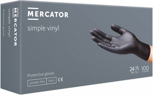 Ръкавици MERCATOR ВИНИЛ ЧЕРНИ - S - 100 бр