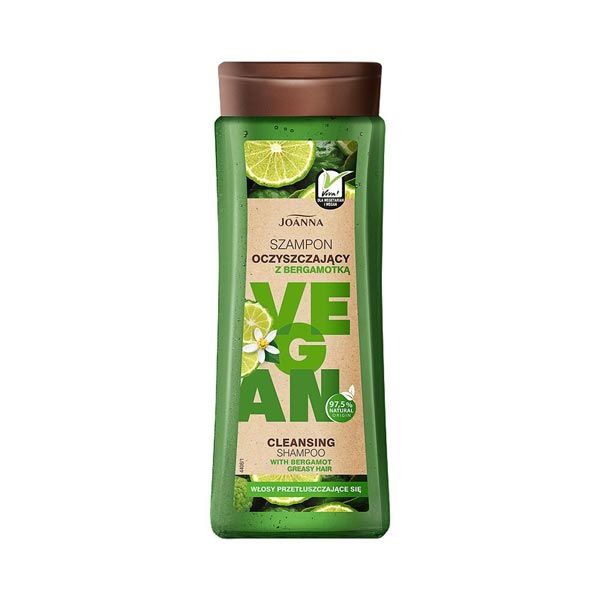 JOANNA VEGAN - ВЕГАН ПОЧИСТВАЩ ШАМПОАН ЗА МАЗНА КОСА С БЕРГАМОНТ 300гр