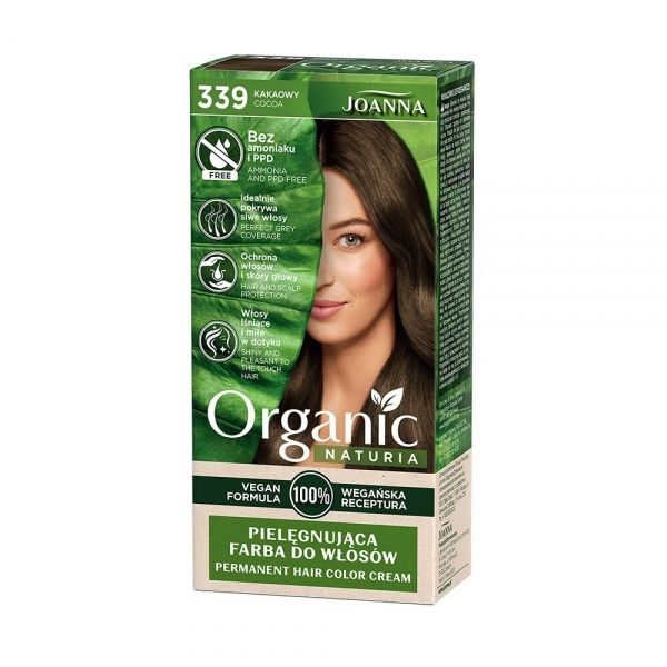 JOANNA NATURIA ORGANIC - БЕЗАМОНЯЧНА БОЯ ЗА КОСА №339 Какао