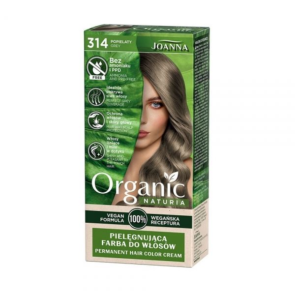 JOANNA NATURIA ORGANIC - БЕЗАМОНЯЧНА БОЯ ЗА КОСА №314 Пепелно сиво