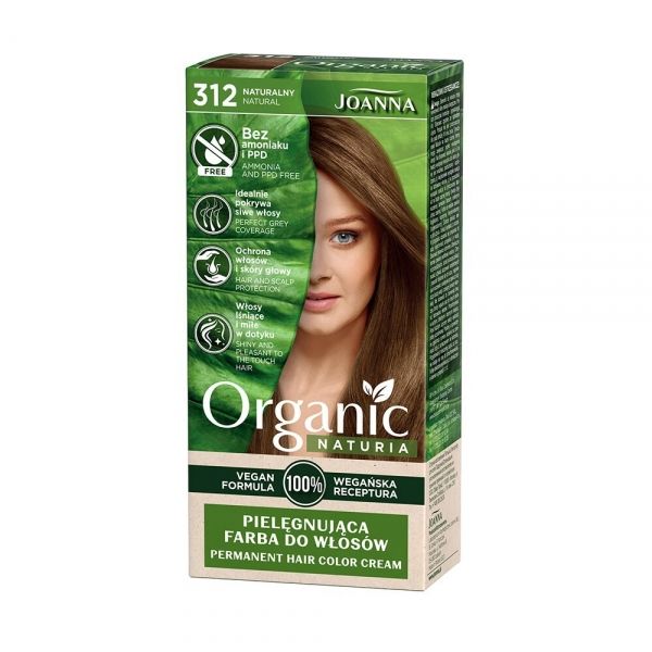 JOANNA NATURIA ORGANIC - БЕЗАМОНЯЧНА БОЯ ЗА КОСА №312 Натурално русо