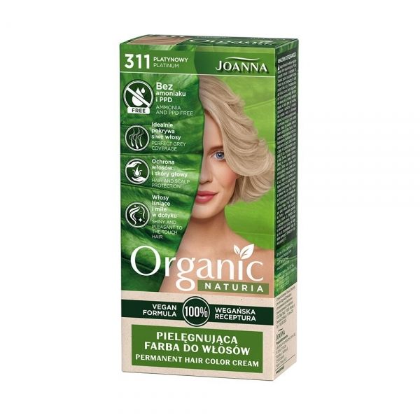 JOANNA NATURIA ORGANIC - БЕЗАМОНЯЧНА БОЯ ЗА КОСА №311 Платинено русо