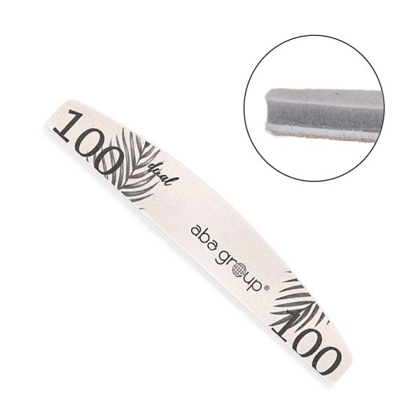 DUAL ПИЛА ЗА НОКТИ ABA GROUP - СИВА МОСТ - 100/100