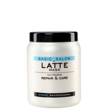 BASIC SALON - МЛЕЧЕН КРЕМ МАСКА ЗА СЛАБИ И ТРЕТИРАНИ КОСИ С МЛЕЧНИ ПРОТЕИНИ 1000мл