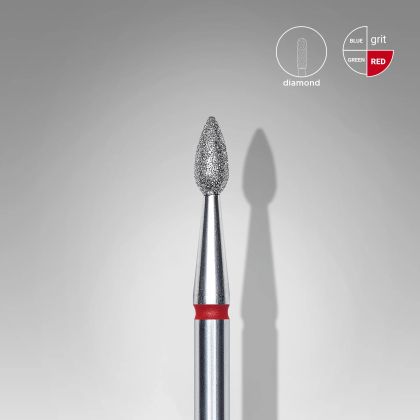 ДИАМАНТЕН НАКРАЙНИК STALEKS - КАПКА ЧЕРВЕН - ДИАМЕТЪР  2.3мм РАБОТНА ПЛОЩ 5мм