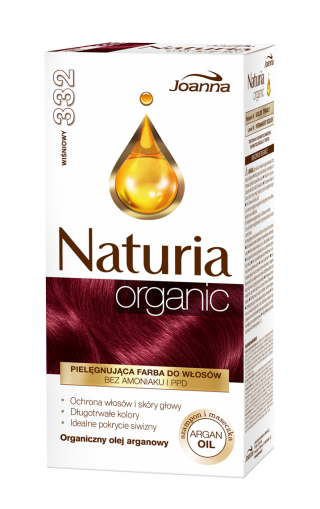 JOANNA NATURIA ORGANIC - БЕЗАМОНЯЧНА БОЯ ЗА КОСА №332 Вишна