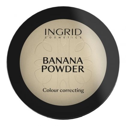 INGRID BANANA POWDER - КОМПАКТНА БАНАНОВА ПУДРА ЗА МАТИРАНЕ И КОРИГИРАНЕ НА ЦВЕТА 10гр