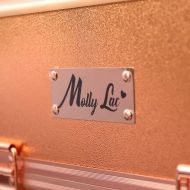 КОЗМЕТИЧЕН КУФАР XL - MOLLY LAC РЕЛЕФ РОЗОВО ЗЛАТО 33x25x25