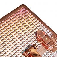 КОЗМЕТИЧЕН КУФАР XL - LAC 3D КВАДРАТ РОЗОВО ЗЛАТО  33x25x25