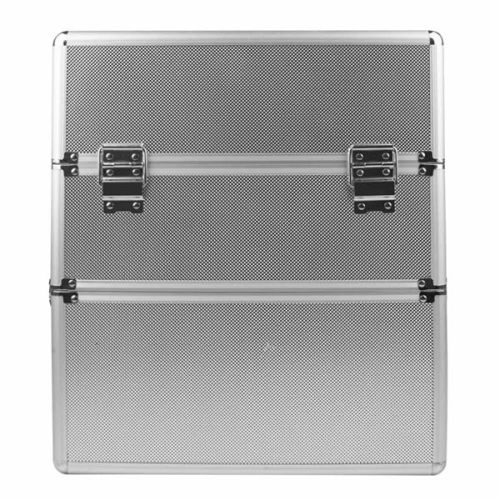 КОЗМЕТИЧЕН КУФАР XXL - РЕЛЕФ СРЕБРИСТ 25x35x40