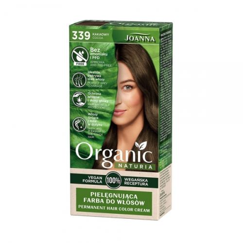 JOANNA NATURIA ORGANIC - БЕЗАМОНЯЧНА БОЯ ЗА КОСА №339 Какао