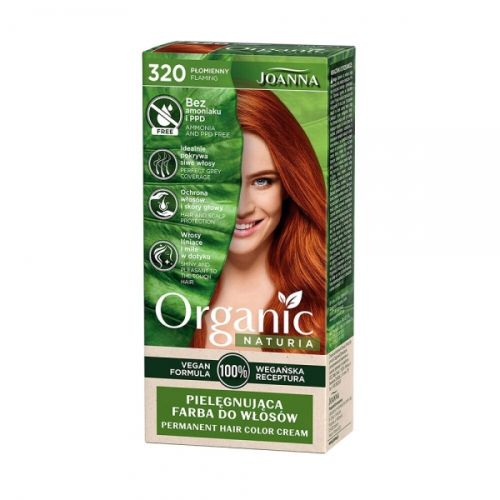 JOANNA NATURIA ORGANIC - БЕЗАМОНЯЧНА БОЯ ЗА КОСА №320 Огнено червено