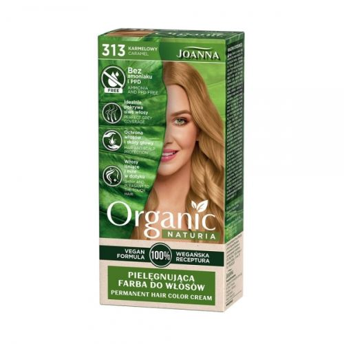 JOANNA NATURIA ORGANIC - БЕЗАМОНЯЧНА БОЯ ЗА КОСА №313 Карамел