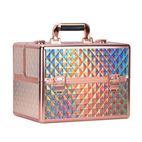 КОЗМЕТИЧЕН КУФАР XL - 3D РОМБ K 107-7 - 33x25x25 см