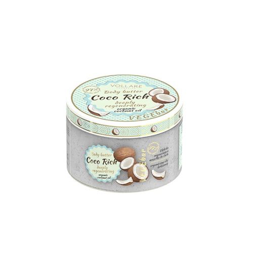 VOLLARE VEGEBAR COCO RICH BODY BUTTER - ДЪЛБОКО РЕГЕНЕРИРАЩО ВЕГАН МАСЛО ЗА ТЯЛО С ОРГАНИЧНО КОКОСОВО МАСЛО 200мл