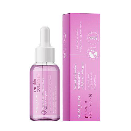 MIRACULUM PRO-SKIN COLLAGEN - ПЕПТИДЕН БУСТЕР ПРОТИВ БРЪЧКИ С КОЛАГЕН И МАСЛО ОТ ГРОЗДОВИ СЕМКИ ПРОТИВ БРЪЧКИ 30мл