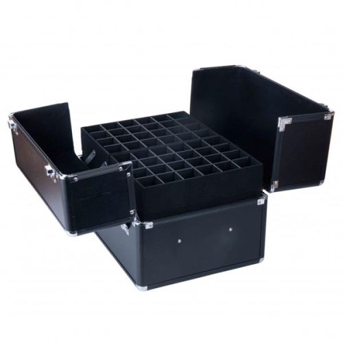 КОЗМЕТИЧЕН КУФАР XXL - ЧЕРЕН МАТ №2070 - 25x33x33 см