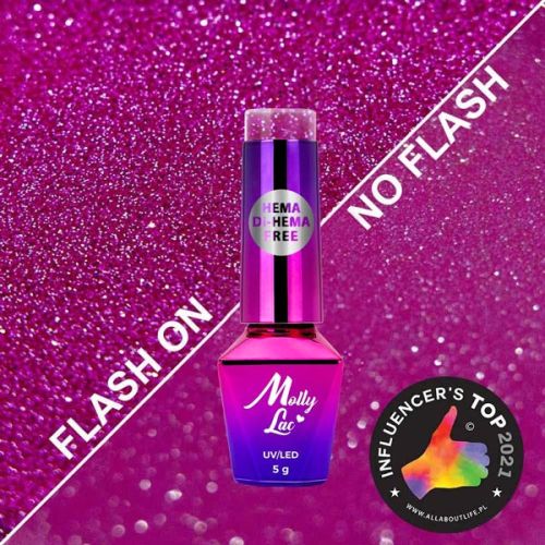 MOLLY LAC FLASHING LIGHTS - ГЕЛ ЛАК №601- ROSE OF DREAMS - 5мл