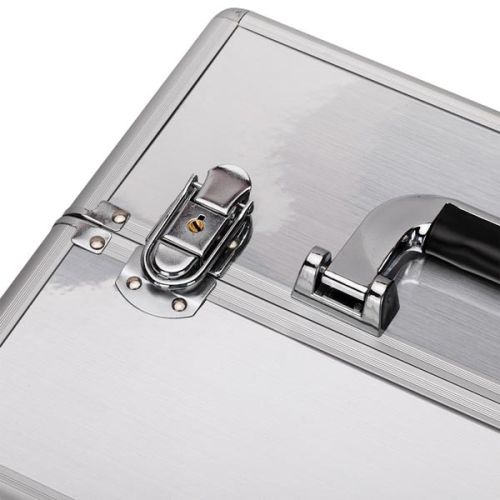 КОЗМЕТИЧЕН КУФАР XXL - СРЕБРИСТ №4517 39x25x35 см