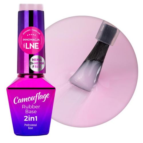 MOLLY LAC RUBBER BASE 2in1 - КАМУФЛАЖНА КАУЧУКОВА БАЗА - BABY GIRL 10мл
