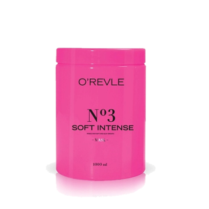 O`REVLE SOFT INTENSE №3 - ВЪЗСТАНОВЯВАЩА МАСКА ЗА УВРЕДЕНА КОСА С КЕРАТИН И ПАМУКОВО МАСЛО 1000мл