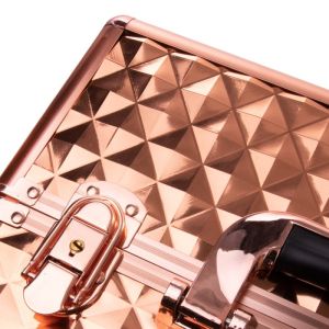 КОЗМЕТИЧЕН КУФАР XXL - РОЗОВО ЗЛАТО №1774 39x25x35 см