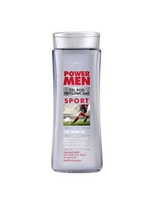 JOANNA POWER MEN SPORT ДУШ ГЕЛ 5в 1 ЗА ТЯЛО, КОСА, ЛИЦЕ, БРАДА 300мл