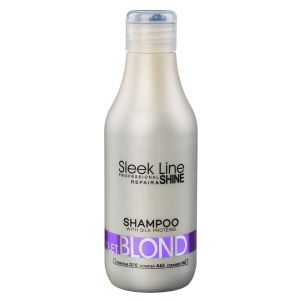 SLEEK LINE VIOLET BLOND - РЕГЕНЕРИРАЩ ШАМПОАН ЗА ЛИЛАВИ ОТТЕНЪЦИ С КОПРИНЕНИ ПРОТЕИНИ, КОЕНЗИМ Q10 И СЕРАМИДИ 300мл
