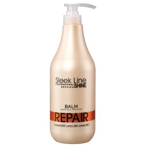 SLEEK LINE REPAIR - БАЛСАМ ЗА СУХА, ИЗТОЩЕНА И ТРЕТИРАНА КОСА С КОПРИНЕНИ ПРОТЕИНИ, КОЕНЗИМ Q10 И СЕРАМИДИ 1000мл