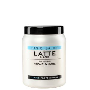 BASIC SALON - МЛЕЧЕН КРЕМ МАСКА ЗА СЛАБИ И ТРЕТИРАНИ КОСИ С МЛЕЧНИ ПРОТЕИНИ 1000мл