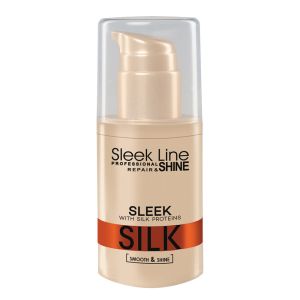 SLEEK LINE SLEEK SILK CONDITIONER - ВЪЗСТАНОВЯВАЩ СЕРУМ ЗА СУХА, ИЗТОЩЕНА И ТРЕТИРАНА КОСА С КОПРИНЕН  ПРОТЕИН 30мл