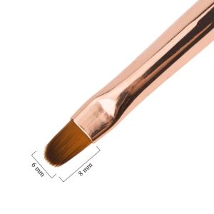 ДВУСТАННА ЧЕТКА ЗА ГЕЛ #6 ОВАЛ 9мм - ALLE LAC