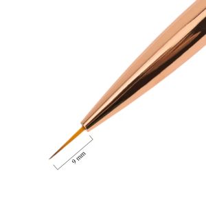 ДВУСТАННА ЧЕТКА ЗА ГЕЛ #6 ОВАЛ 9мм - ALLE LAC