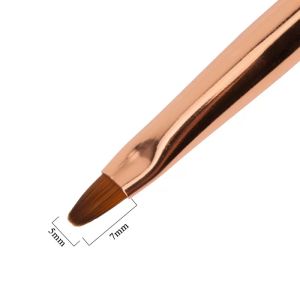 ДВУСТАННА ЧЕТКА ЗА ГЕЛ #4 ОВАЛ 7мм - ALLE LAC