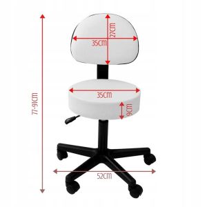 КОЗМЕТИЧЕН СТОЛ С АМОРТЕСЬОР И ОБЛЕГАЛКА  - COSNET GB-604 - БЯЛ