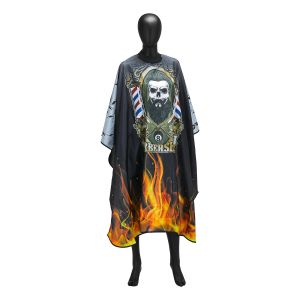 ПЕЛЕРИНА ЗА ПОДСТРИГВАНЕ СЪС СИЛИКОНОВА ЯКА - J-455 - BARBERSHOP