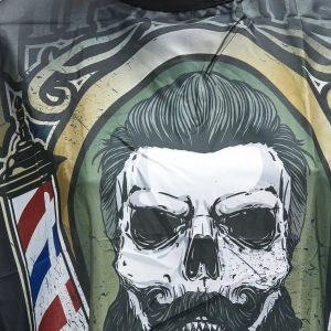 ПЕЛЕРИНА ЗА ПОДСТРИГВАНЕ СЪС СИЛИКОНОВА ЯКА - J-455 - BARBERSHOP