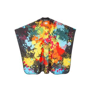 ПЕЛЕРИНА ЗА ПОДСТРИГВАНЕ СЪС СИЛИКОНОВА ЯКА - FOX BARBER EXPERT - 165 см x 145 см