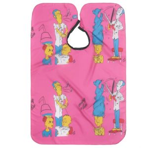 ДЕТСКА ПЕЛЕРИНА ЗА ПОДСТРИГВАНЕ С ТИК-ТАК КОПЧЕТА - JP076 - РОЗОВА