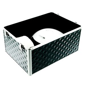 КОЗМЕТИЧЕН КУФАР XXL - 3D РОМБ - BLACK 41x24x34