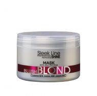 SLEEK LINE BLUSH BLOND - МАСКА РУСИ, СИВИ, ИЗСВЕТЛЕНИ И ЧЕРВЕНИ КОСИ С КОПРИНЕНИ ПРОТЕИНИ, КОЕНЗИМ Q10 И СЕРАМИДИ 250мл