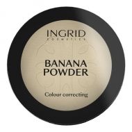 INGRID BANANA POWDER - КОМПАКТНА БАНАНОВА ПУДРА ЗА МАТИРАНЕ И КОРИГИРАНЕ НА ЦВЕТА 10гр