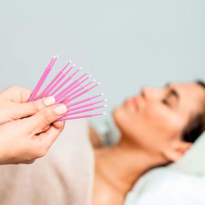 МИКРО ЧЕТКИ ЗА МИГЛИ И НОКТИ 100бр, РОЗОВИ