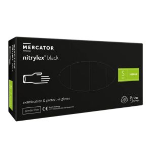 Ръкавици MERCATOR MEDICAL - НИТРИЛ - ЧЕРНИ - S - 100бр