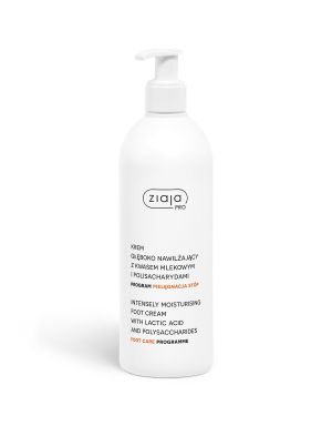 ИНТЕНЗИВНО ХИДРАТИРАЩ КРЕМ ЗА КРАКА С МЛЕЧНА КИСЕЛИНА И ПОЛИЗАХАРИДИ - ZIAJA PRO - 400мл