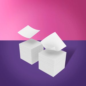 БЕЗВЛАКНЕСТИ ТАМПОНИ ЗА МАНИКЮР STALEKS WS-400/1 - 4,5x4,5см - 400бр - БЕЛИ